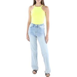 Alice and Olivia Womens Cabot Yellow Cropped Knit Tank Top Shirt NWT